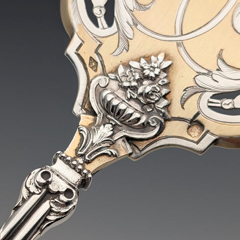 約 1900 年法國古董 950 銀糕點服務器 109 克 Eugene Lefebvre 帶盒